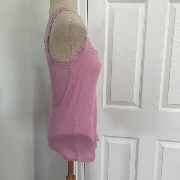 Y2K Gap camisole Cami pink lace 100% cotton size S - Picture 3 of 9
